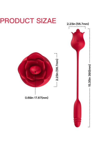 ARMONY - ROSELIP Estimulador Clítoris con Lengua | 10 Modos & Vibrador Rojo