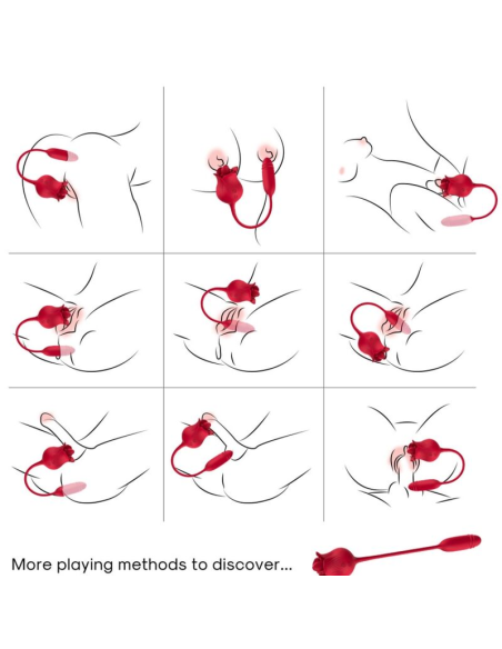 ARMONY - ROSELIP Estimulador Clítoris con Lengua | 10 Modos & Vibrador Rojo