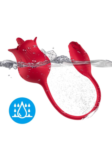 ARMONY Rosa Vibrador Estimulador Clítoris con Cola - 10 Modos de Placer Rojo