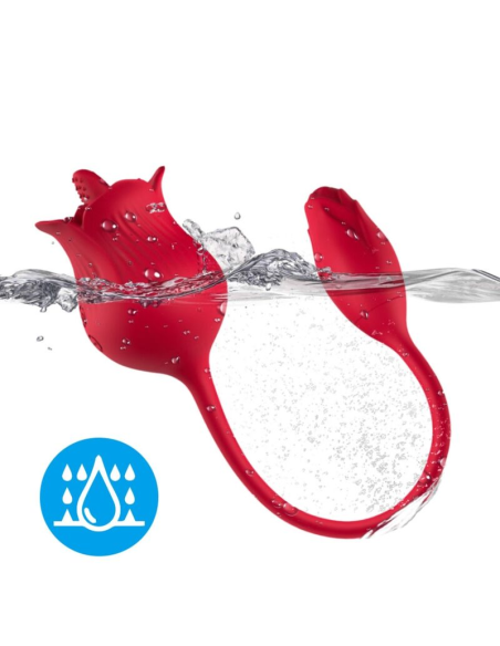 ARMONY Rosa Vibrador Estimulador Clítoris con Cola - 10 Modos de Placer Rojo