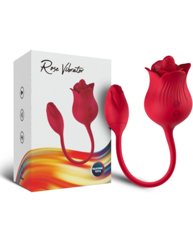 ARMONY Rosa Vibrador Estimulador Clítoris con Cola - 10 Modos de Placer Rojo