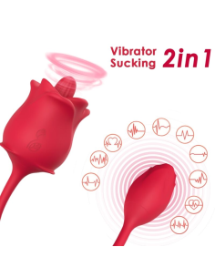 ARMONY - Rosa 2 en 1 Estimulador Succión & Vibrador | 10 Modos | Placer Intenso y Personalizado