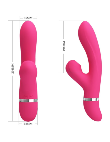 PRETTY LOVE - WILLOW Vibrador Conejito Y Succionador | SexPlace.MX