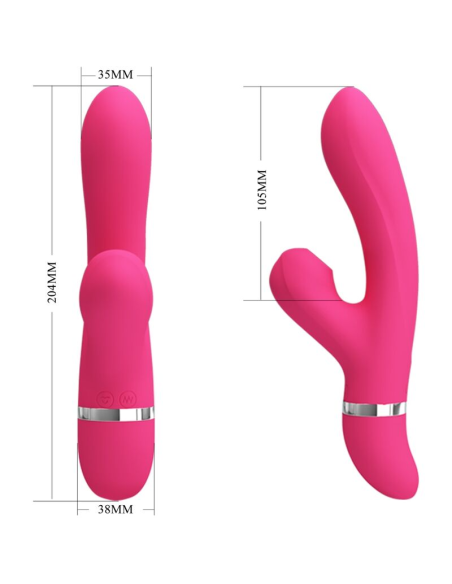 PRETTY LOVE - WILLOW Vibrador Conejito Y Succionador | SexPlace.MX