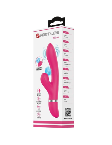 PRETTY LOVE - WILLOW Vibrador Conejito Y Succionador | SexPlace.MX
