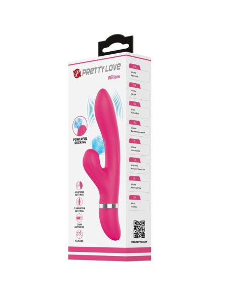 PRETTY LOVE - WILLOW Vibrador Conejito Y Succionador | SexPlace.MX