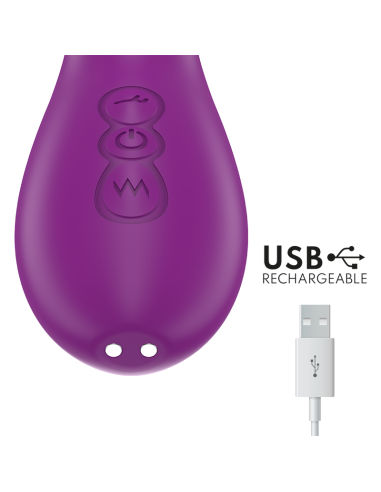 ATENEO Vibrador Multifunción Intense: 7 Modos de Vibración, Lengua Oscilante y Succionador Morado - Satisfacción Máxima