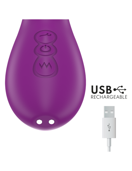 ATENEO Vibrador Multifunción Intense: 7 Modos de Vibración, Lengua Oscilante y Succionador Morado - Satisfacción Máxima