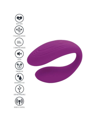 XOCOON - BOUND LOVE Vibrador Para Parejas Morado | SexPlace.MX