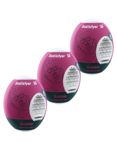 SATISFYER - 3 Huevos Masturbadores Bubble | SexPlace.MX