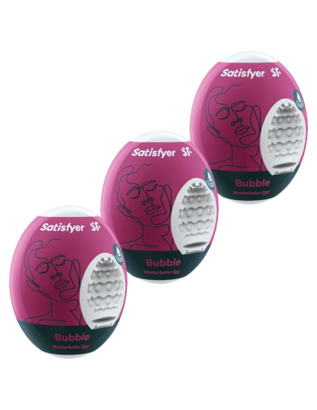 SATISFYER - 3 Huevos Masturbadores Bubble | SexPlace.MX