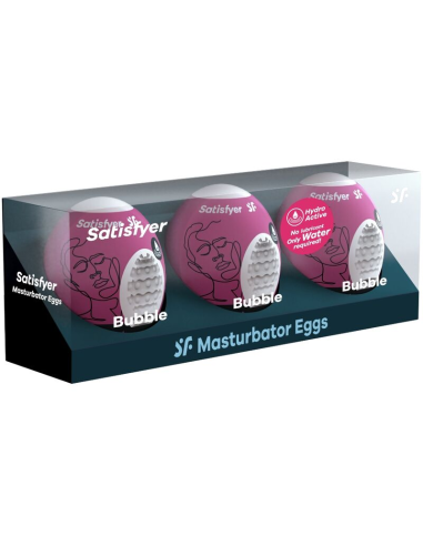 SATISFYER - 3 Huevos Masturbadores Bubble | SexPlace.MX