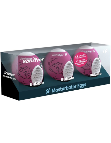 SATISFYER - 3 Huevos Masturbadores Bubble | SexPlace.MX