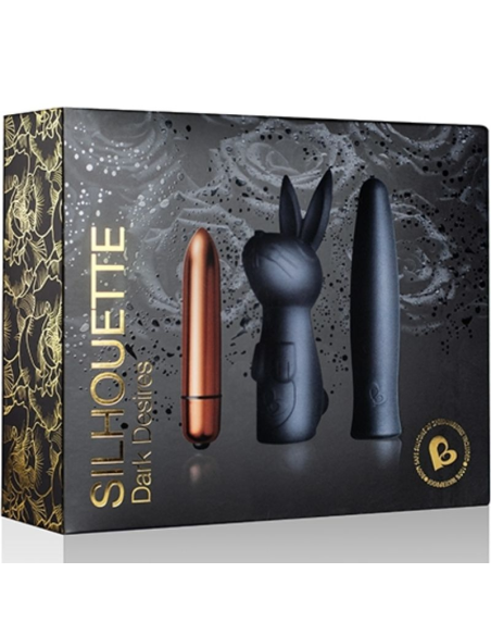 ROCKS-OFF - Kit Oscuros Deseos Silhouette Dark Desire: Placer Elegante y Aventura Intensa