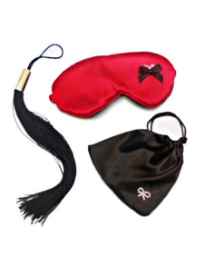 Kit Látigo Dominatrix INEDIT - Antifaz y Bolsa de Satén para Dominio y Placer