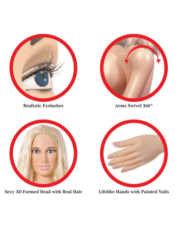 EXTREME DOLLZ - HANNAH HARPER Muñeca Inflable | SexPlace.MX