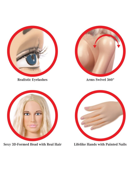 EXTREME DOLLZ - HANNAH HARPER Muñeca Inflable | SexPlace.MX