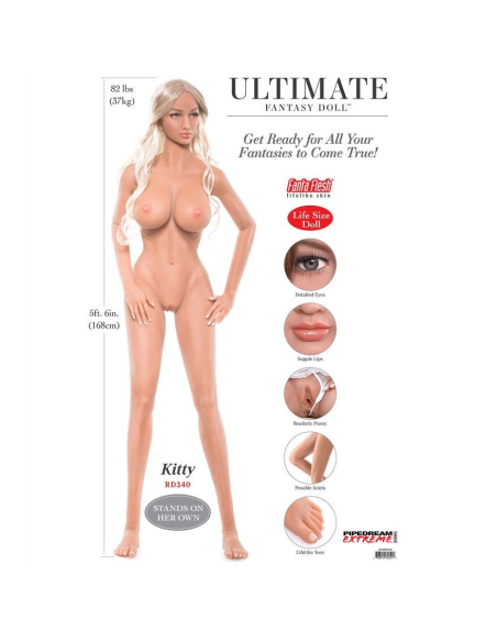EXTREME TOYZ - PIPEDREAM ULTIMATE FANTASY DOLL KITTY | SexPlace.MX
