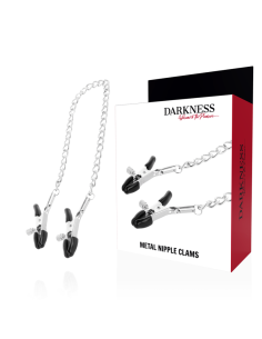 DARKNESS - Pinzas Ajustables para Pezones de Metal | Estímulo Unisex para Fetish y BDSM