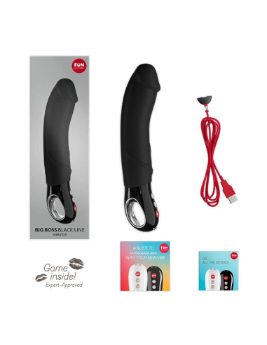 FUN FACTORY Big Boss Negro: Potente Vibrador Ergonómico para Placer Sin Límites