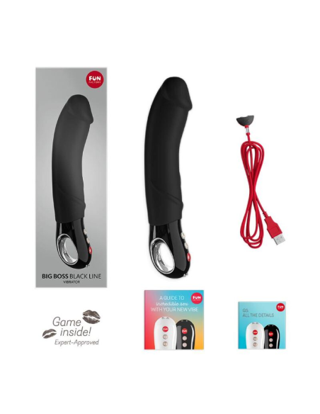 FUN FACTORY Big Boss Negro: Potente Vibrador Ergonómico para Placer Sin Límites