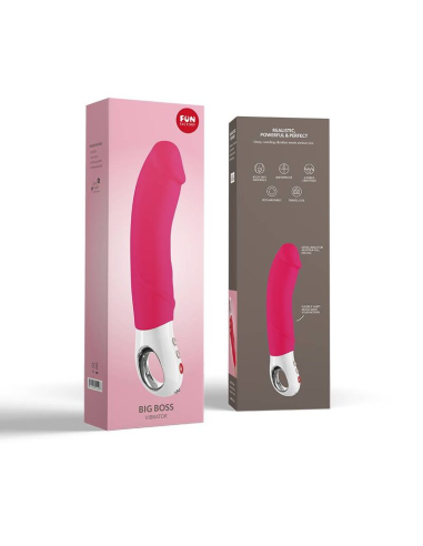 FÁBRICA DE DIVERSIÓN - BIG BOSS ROSA: Vibrador XL Potente y Flexible para Placer Intenso