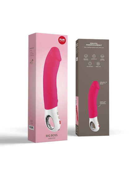 FÁBRICA DE DIVERSIÓN - BIG BOSS ROSA: Vibrador XL Potente y Flexible para Placer Intenso