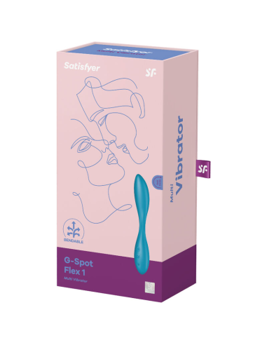 SATISFYER - G-SPOT FLEX 1 Multi Vibrador Azul | SexPlace.MX