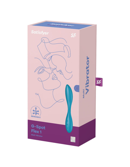 SATISFYER - G-SPOT FLEX 1 Multi Vibrador Azul | SexPlace.MX