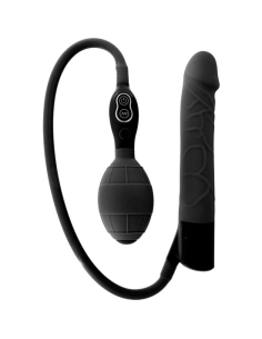 SEVEN CREATIONS Vibrador Hinchable Negro - Silicona, Multivelocidad y Seguridad Impermeable