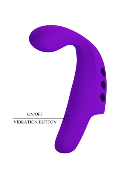PRETTY LOVE - GORGON Vibrador De Dedo Recargable Morado | SexPlace.MX