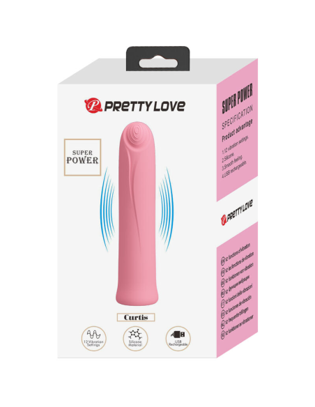PRETTY LOVE - CURTIS Mini Vibrador Forma Dedo ROSA | SexPlace.MX
