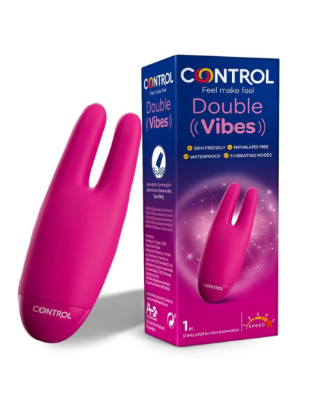 Control Double Vibes Estimulador: Doble Placer, Vibraciones Intensas y Sumergible
