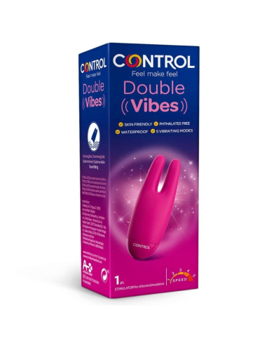 Control Double Vibes Estimulador: Doble Placer, Vibraciones Intensas y Sumergible