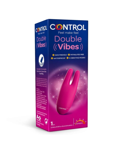 Control Double Vibes Estimulador: Doble Placer, Vibraciones Intensas y Sumergible