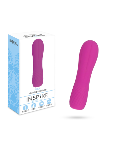 INSPIRE ESSENTIAL - Vibrador Ellie Lila: Placer Erótico en Silicona Hipoalergénica y 12 Funciones de Vibración