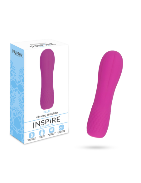 INSPIRE ESSENTIAL - Vibrador Ellie Lila: Placer Erótico en Silicona Hipoalergénica y 12 Funciones de Vibración