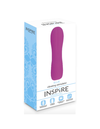 INSPIRE ESSENTIAL - Vibrador Ellie Lila: Placer Erótico en Silicona Hipoalergénica y 12 Funciones de Vibración