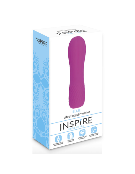 INSPIRE ESSENTIAL - Vibrador Ellie Lila: Placer Erótico en Silicona Hipoalergénica y 12 Funciones de Vibración