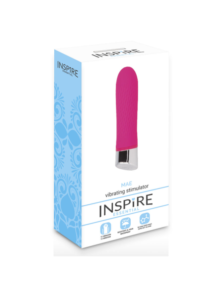 Mae Vibrador Rosa Inspire Essential - Potente y Elegante, 12 Funciones y Silicona Hipoalergénica