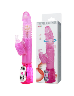 BAILE - TRAVEL PARTNER ROTADOR UP & DOWN RABBIT ROSA | SexPlace.MX