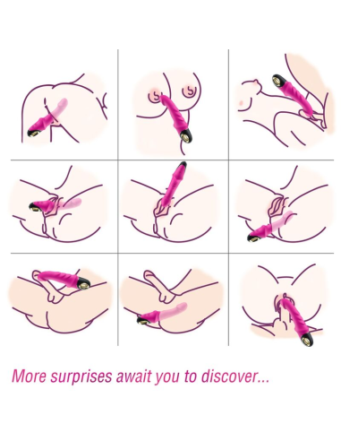 ARMONY - Dildo Vibrador Rotador Fucsia | 9 Modos de Vibración y 100% Sumergible