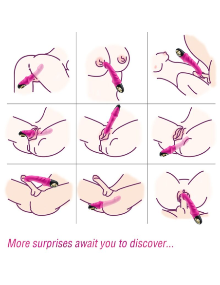 ARMONY - Dildo Vibrador Rotador Fucsia | 9 Modos de Vibración y 100% Sumergible
