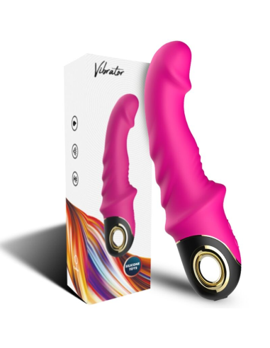 ARMONY - Dildo Vibrador Rotador Fucsia | 9 Modos de Vibración y 100% Sumergible