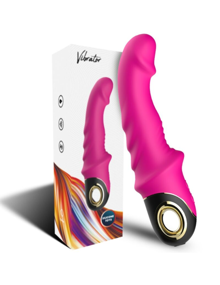 ARMONY - Dildo Vibrador Rotador Fucsia | 9 Modos de Vibración y 100% Sumergible