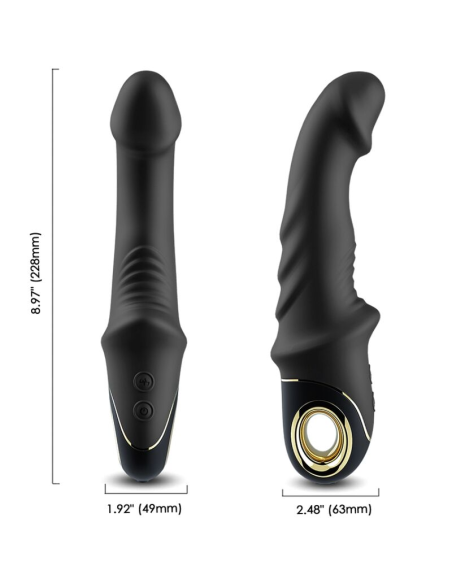 ARMONY - Joyblade Dildo Vibrador Rotador Negro: Placer Erótico Premium y 9 Modos de Vibración