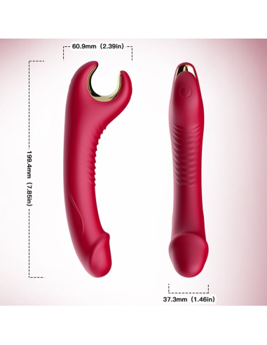 ARMONY - Prince Dildo Vibrador & Rotador Rojo | Placer Erótico Inigualable