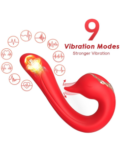 ARMONY - Delfín Vibrador Multiposición con Efecto Calor Rojo | Placer y Estimulación Inigualables