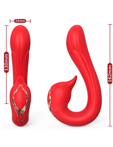 ARMONY - Delfín Vibrador Multiposición con Efecto Calor Rojo | Placer y Estimulación Inigualables