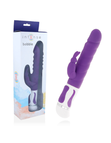 INTENSE - BOBBLE Vibrador Rotador Silicona Lila | SexPlace.MX